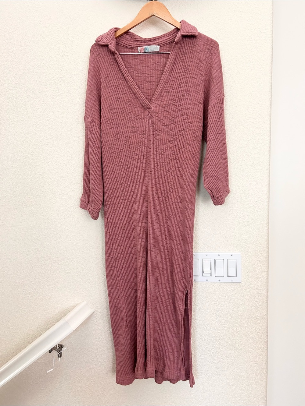 Free People Beach free-est Pacific Maxi Dress Smoked Roses / Mauve Pink color XL - Picture 3 of 14